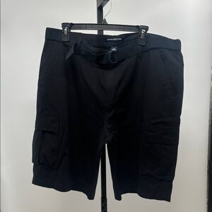 Calvin Klein Jeans Black Cargo Shorts with Belt